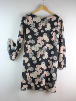 vestido floral blanco roto m
