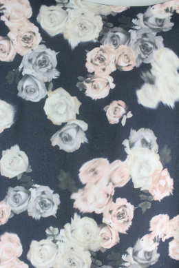 vestido floral blanco roto m