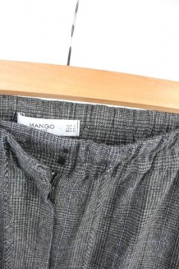 pantalon jogger cuadro de gales mango