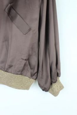bomber oversize satinada marron
