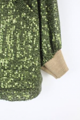 bomber oversize lentejuelas verde