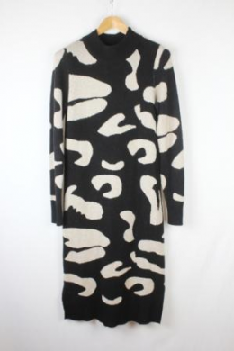 vestido punto bicolor vila