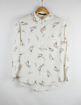 camisa estampada zara