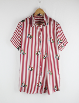 camisa satinada rayas dixie