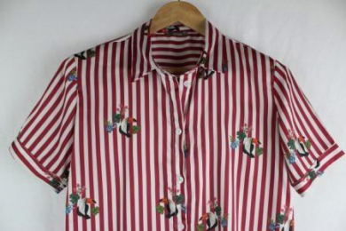 camisa satinada rayas dixie