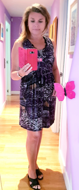Vestido veraniego print animal Lila