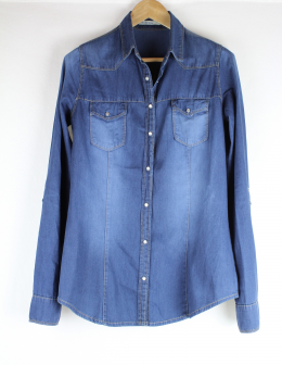 camisa denim stradivarius