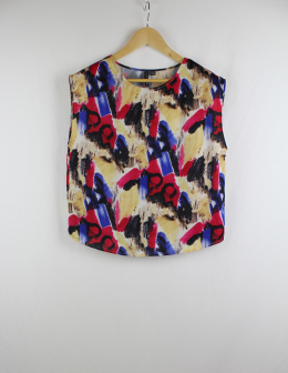 blusa estampada mango l