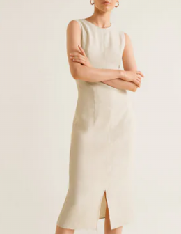 vestido cut out espalda mango s/38