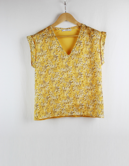 blusa texturas animal print mango s