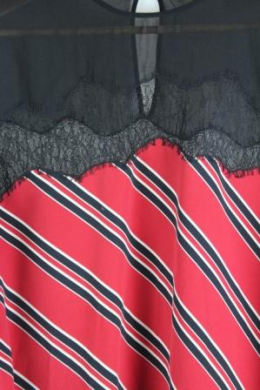 blusa textura y encaje mango l