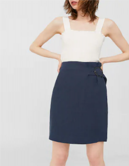 falda hebilla mango 38