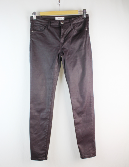 jeans skinny encerados mango 36