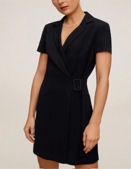 vestido cruzado mango s/36