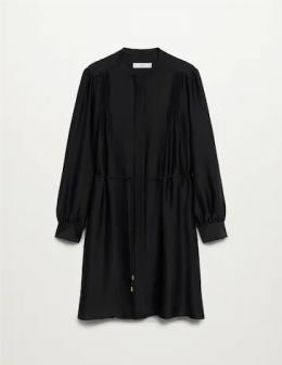 vestido  camisero satinado mango s/38-40