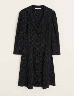 vestido camisero lunares mango s/38/40
