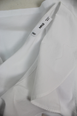 camiseta volante blanca mango xl