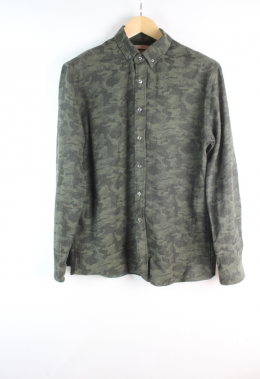 camisa camuflaje regular fit hombre mango m