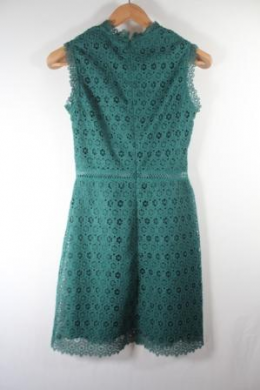 vestido guipur verde mango