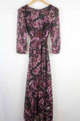 maxi vestido gasa estampado san