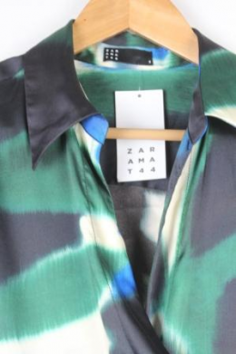 vestido camisero verde zaramat44
