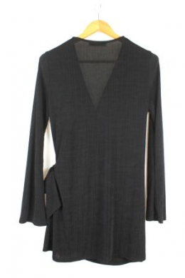 vestido corto cruzado negro mango