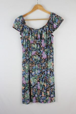mini vestido bardot estampado mango