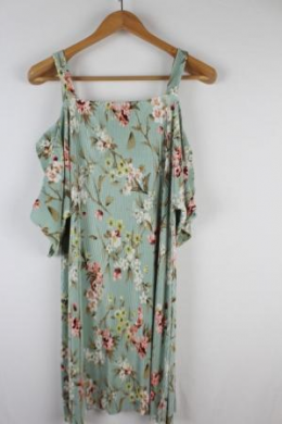 mini vestido tirantes verde mango