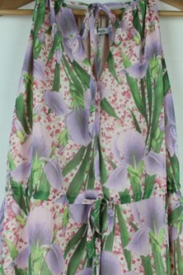 Maxi vestido halter lila mango
