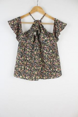 blusa halter estampada mango