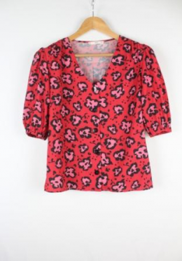 blusa oversize estampada mango
