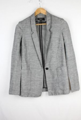 blazer lino recta mango