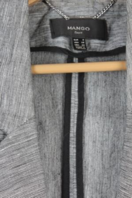 blazer lino recta mango
