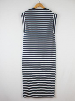 vestido rayas azul y blanco mango