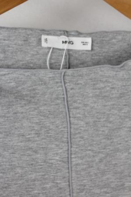 camiseta punto gris mango