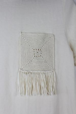 camiseta bolsillo crochet