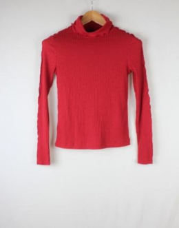jesey cuello alto punto canale rojo mango