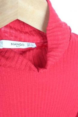 jesey cuello alto punto canale rojo mango