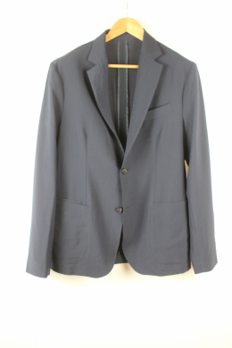 americana hombre azul mango