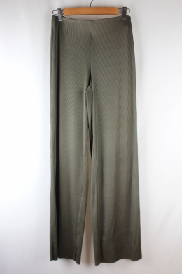Pantalon punto elastico verde mango