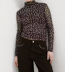 top lunares tul mango