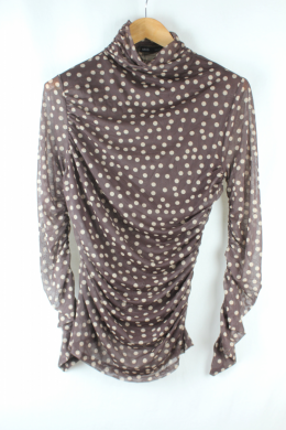 top lunares tul mango