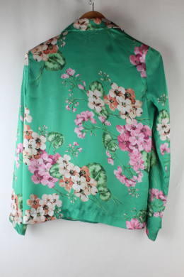 camisa satinada estampada mango