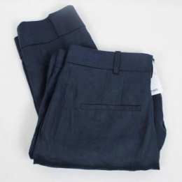 pantalon recto lino mango