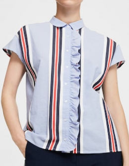 camisa oversize rayas mango