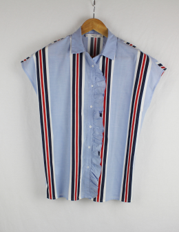 camisa oversize rayas mango