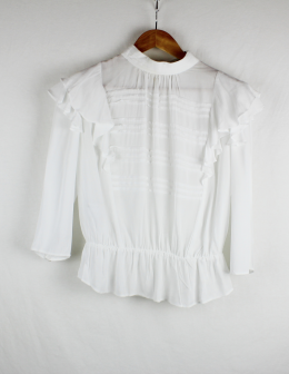 blusa volantes mango