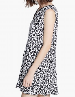 vestido animal print mango