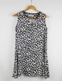 vestido animal print mango
