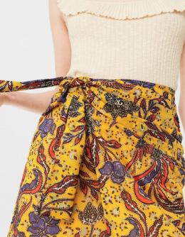 falda floral mango